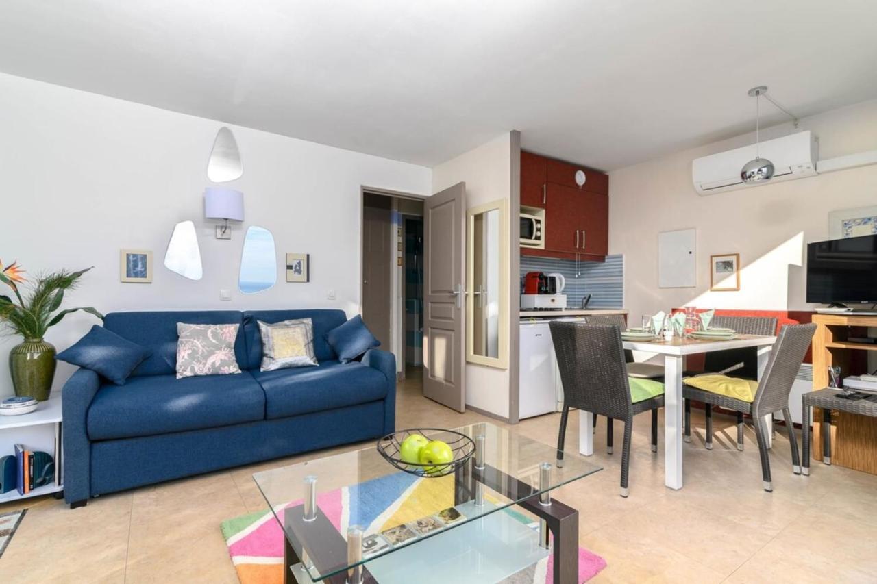Air-Conditioned Apartment With Sea View Furnished Terrace & Parking カップダイユ エクステリア 写真