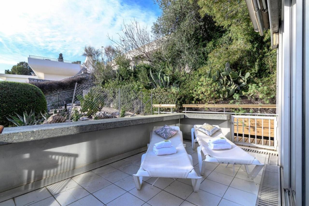 Air-Conditioned Apartment With Sea View Furnished Terrace & Parking カップダイユ エクステリア 写真
